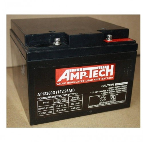 12V 26 Amp Hour Sealed Lead Acid Battery (SLA)
