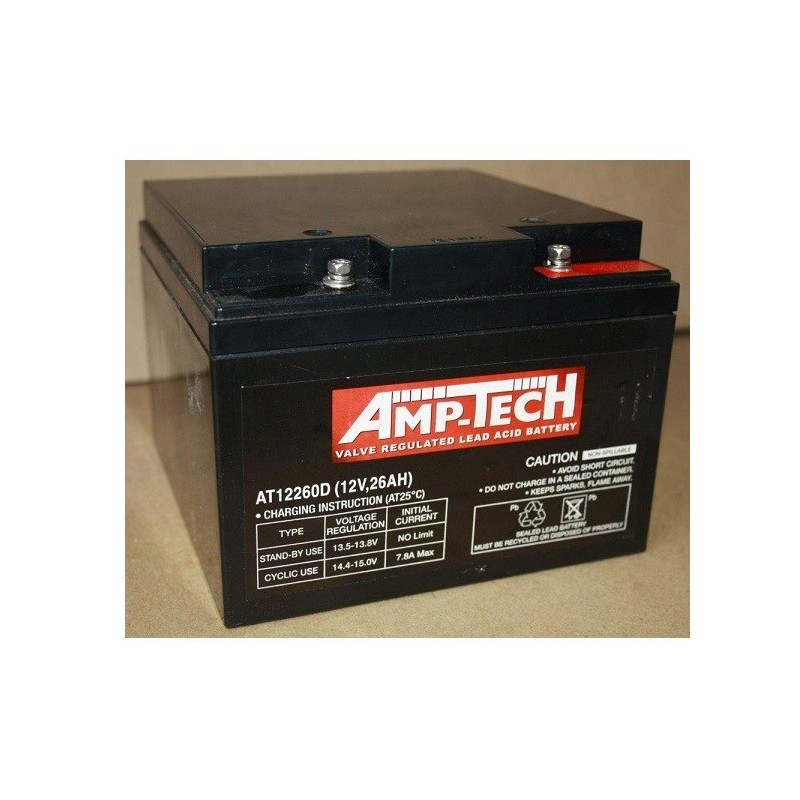 12V 26 Amp Hour Sealed Lead Acid Battery (SLA)